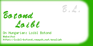 botond loibl business card